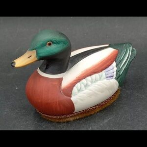 JASCO Porcelain Mallard Duck Lint Remover brush